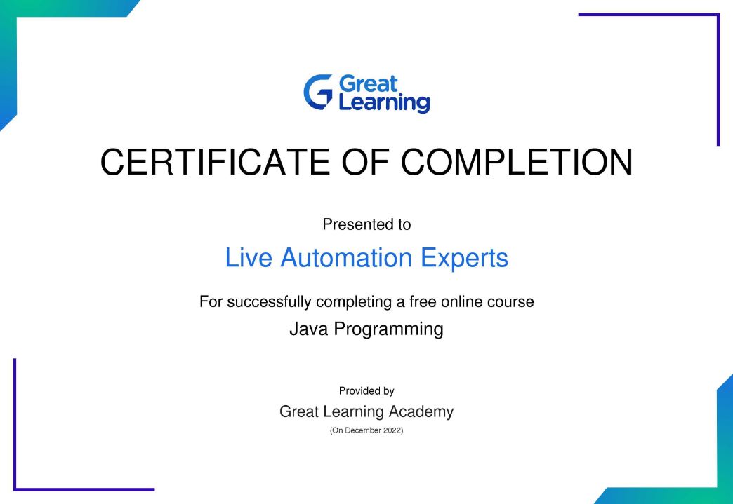 Java_Programming_Certification_Great_Learning